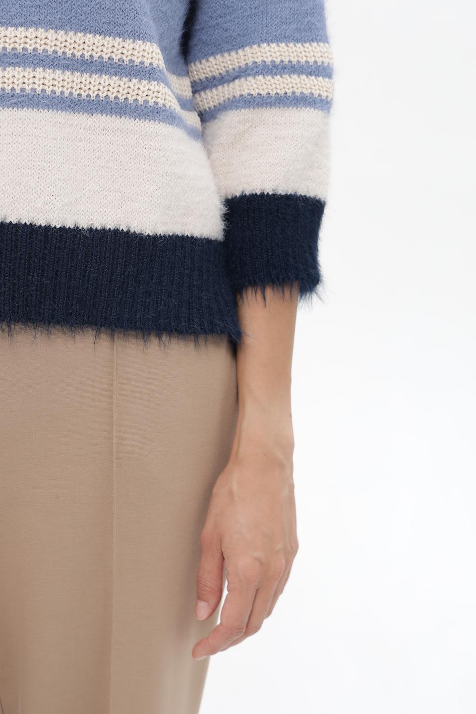 Пуловер Lecomte в полоску