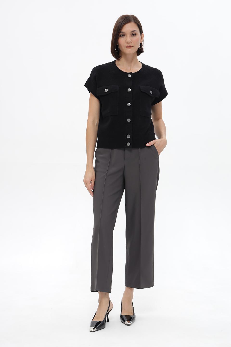 Брюки клёш Oui графит