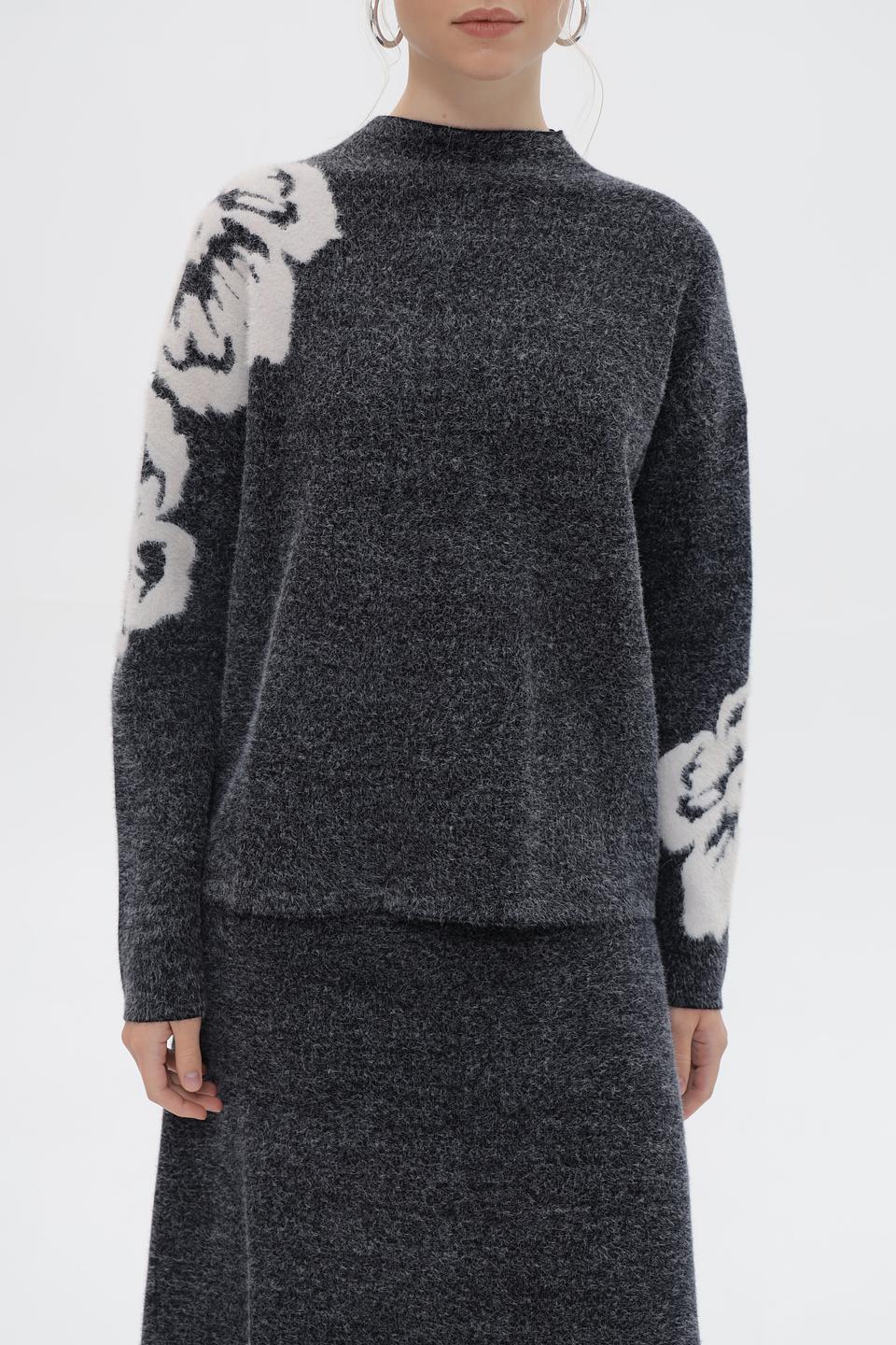 Пуловер UNQ с цветочным принтом