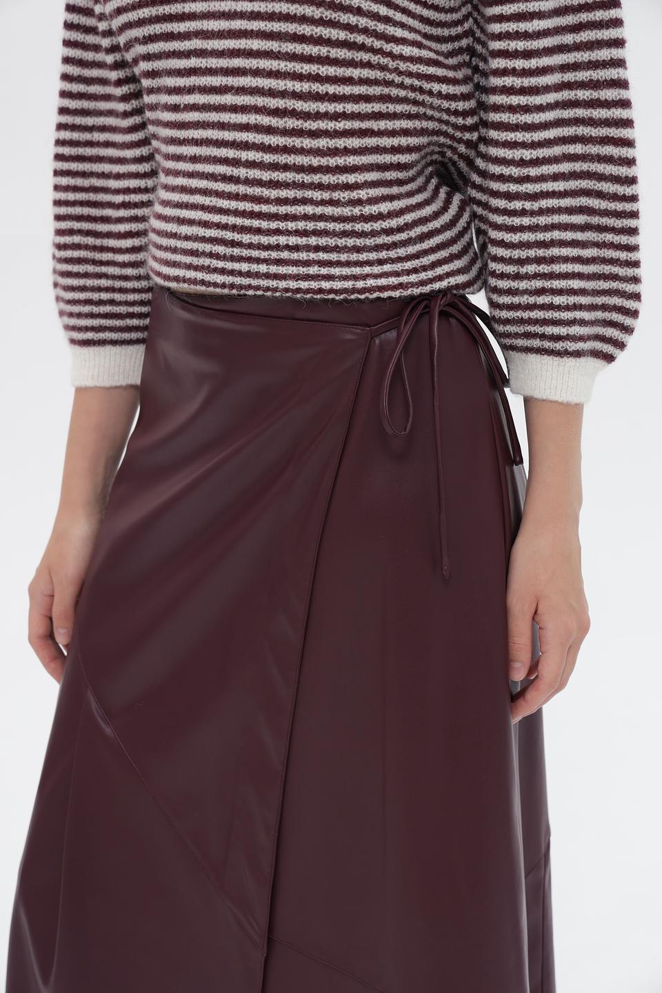 Юбка Oui из экокожи с запахом