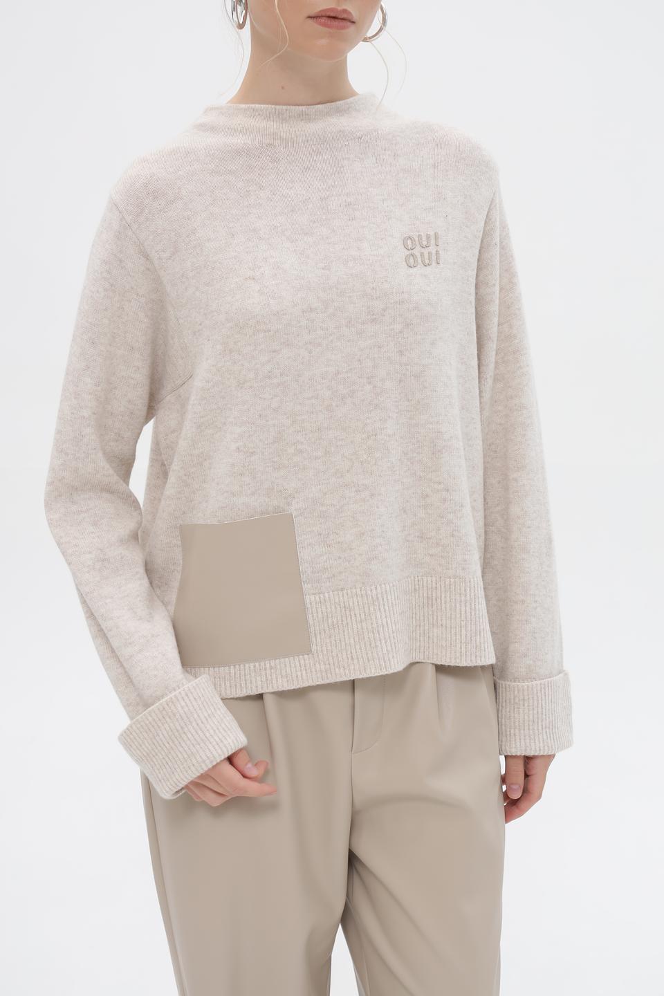 Пуловер Oui с вышивкой