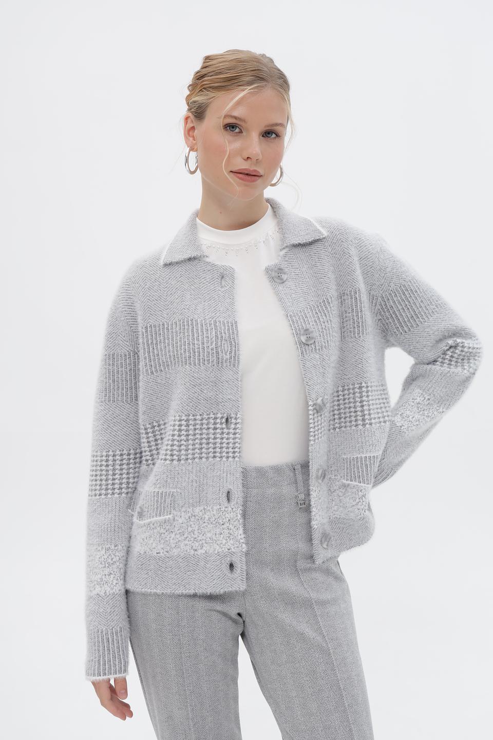 Жакет Bianca с узором в клетку