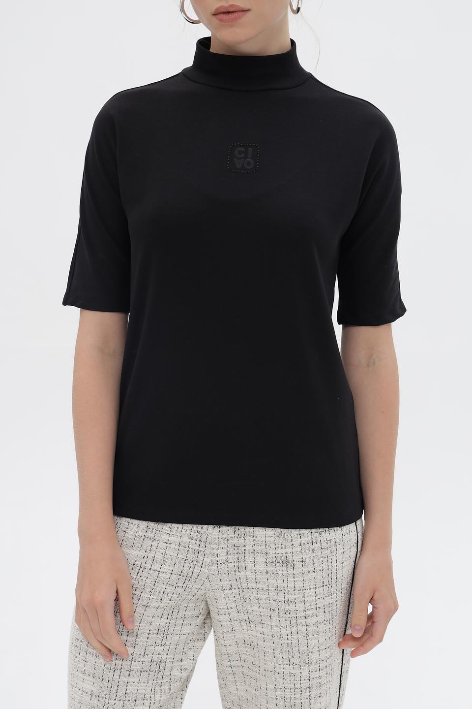 Водолазка Betty Barclay черная с вышивкой