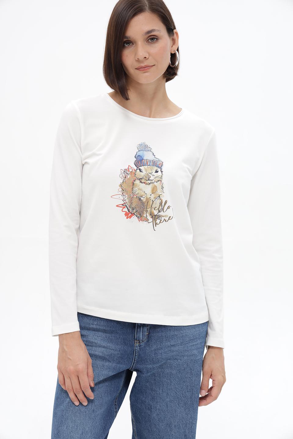 Лонгслив Bianca с принтом