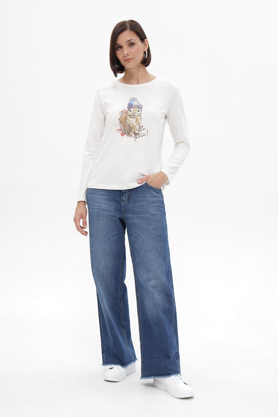Лонгслив Bianca с принтом