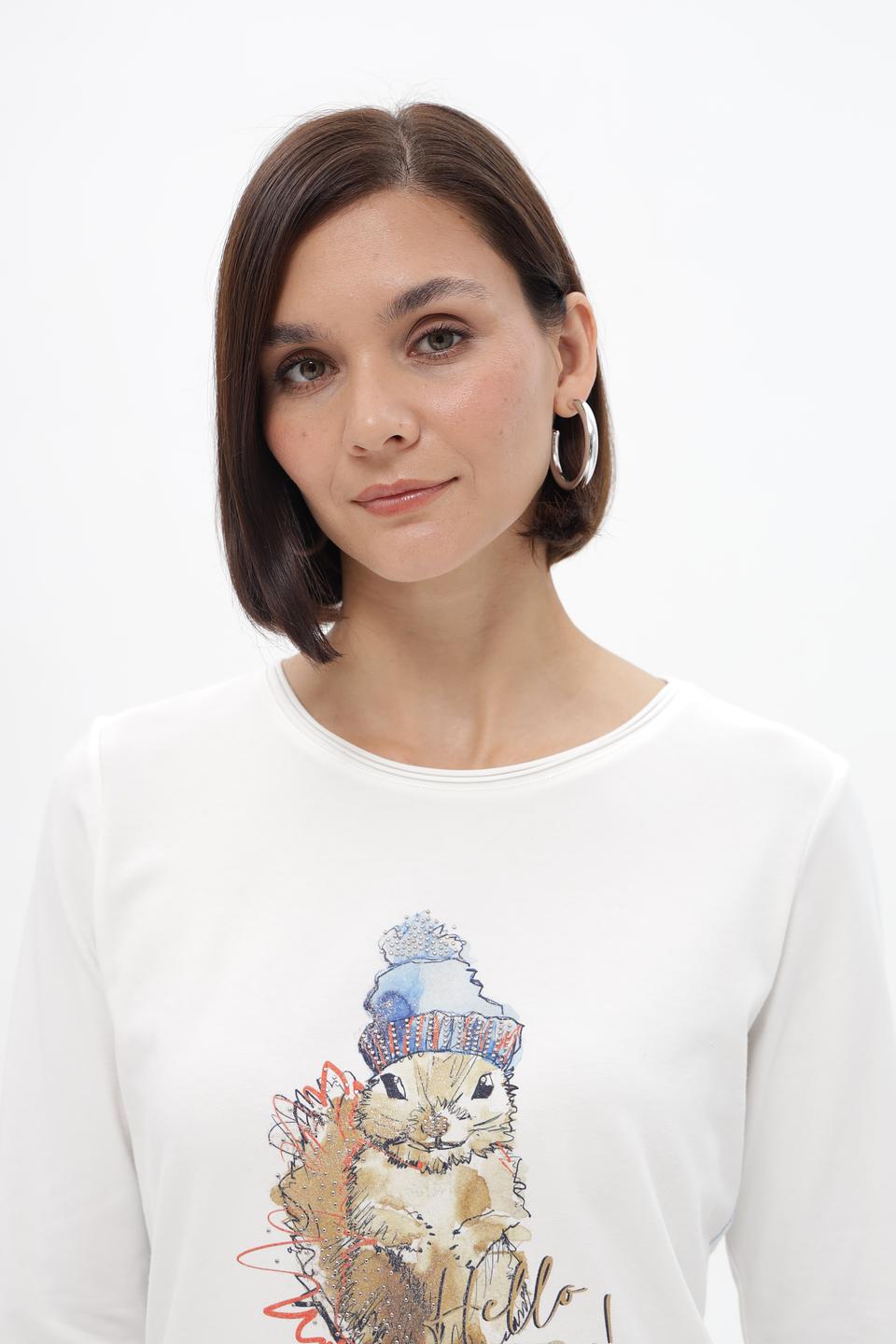 Лонгслив Bianca с принтом