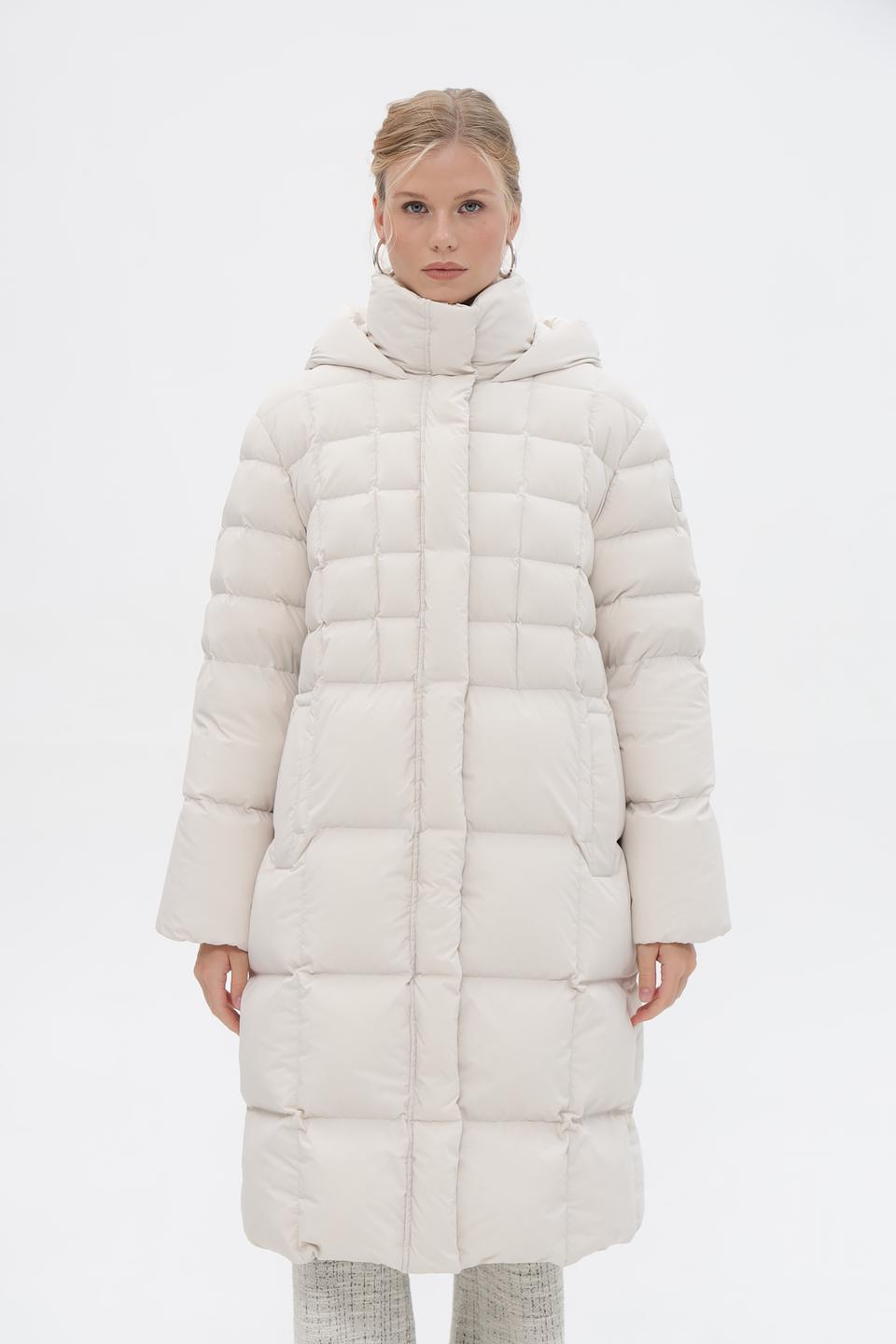Пальто Marc Cain стеганое бежевое