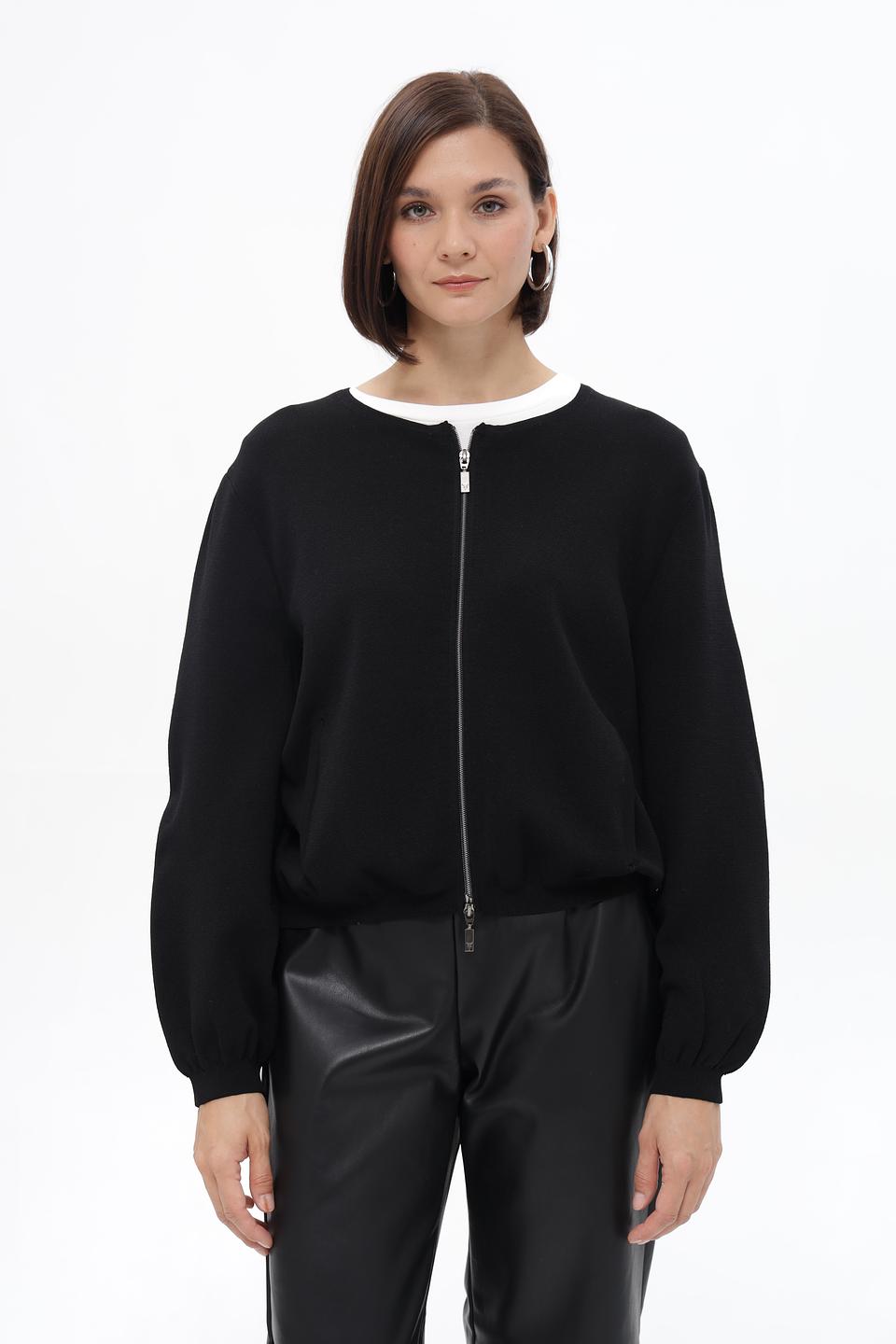 Жакет Monari черный с молнией
