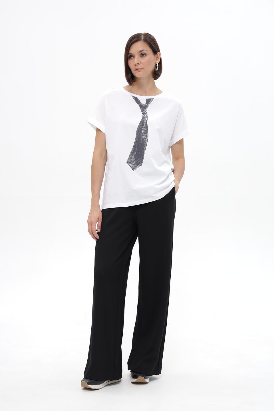 Брюки Monari черные широкие с защипами