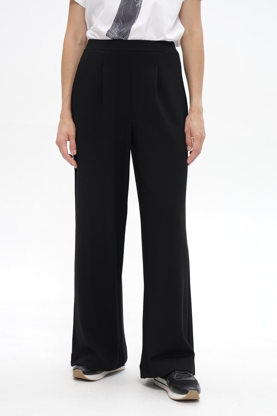 Брюки Monari черные широкие с защипами