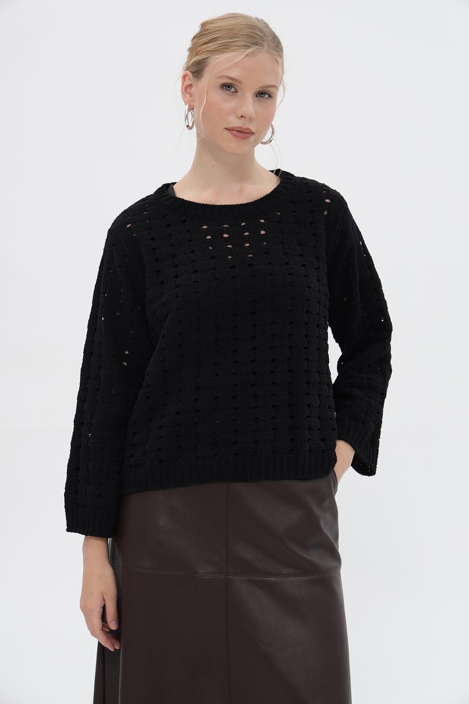 Пуловер Monari с ажурной вязкой