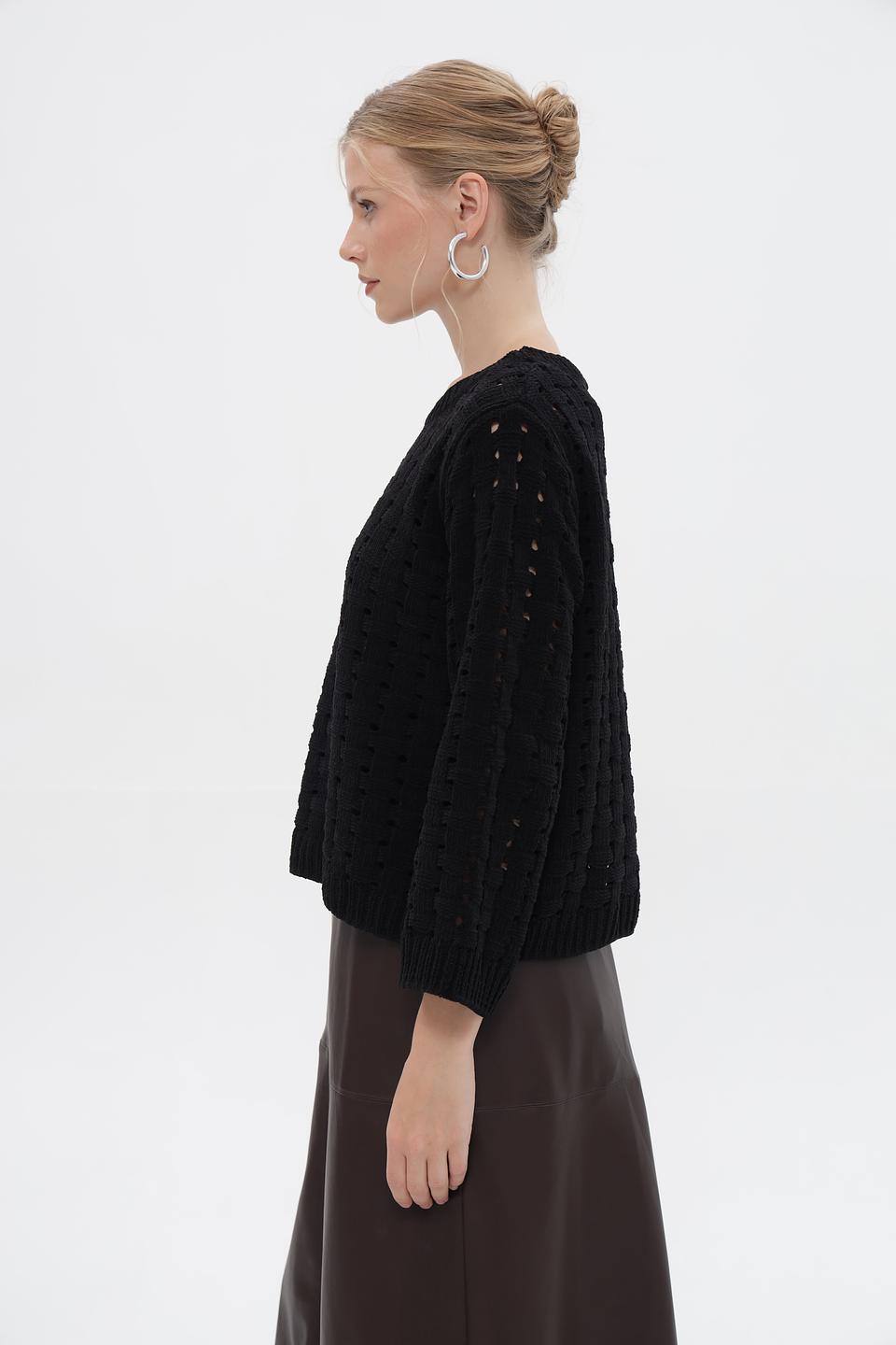 Пуловер Monari с ажурной вязкой