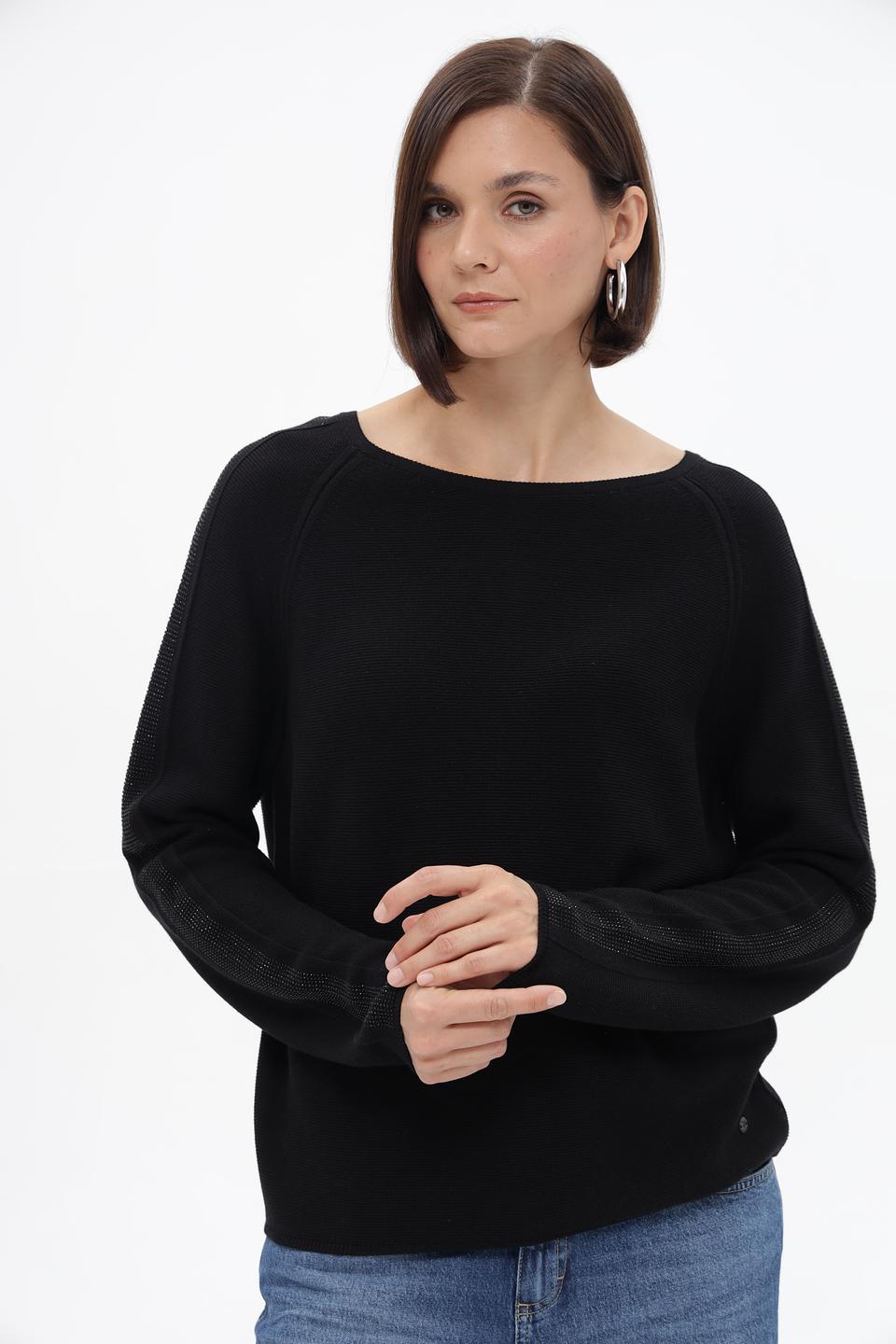 Пуловер Monari с рукавами-сеткой