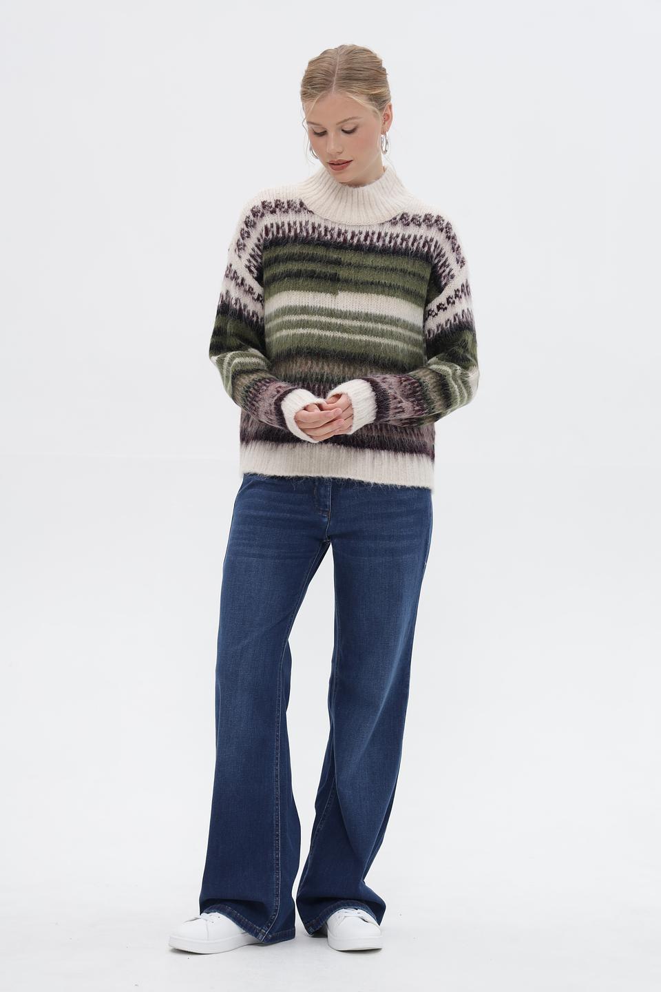 Пуловер More and More в полоску