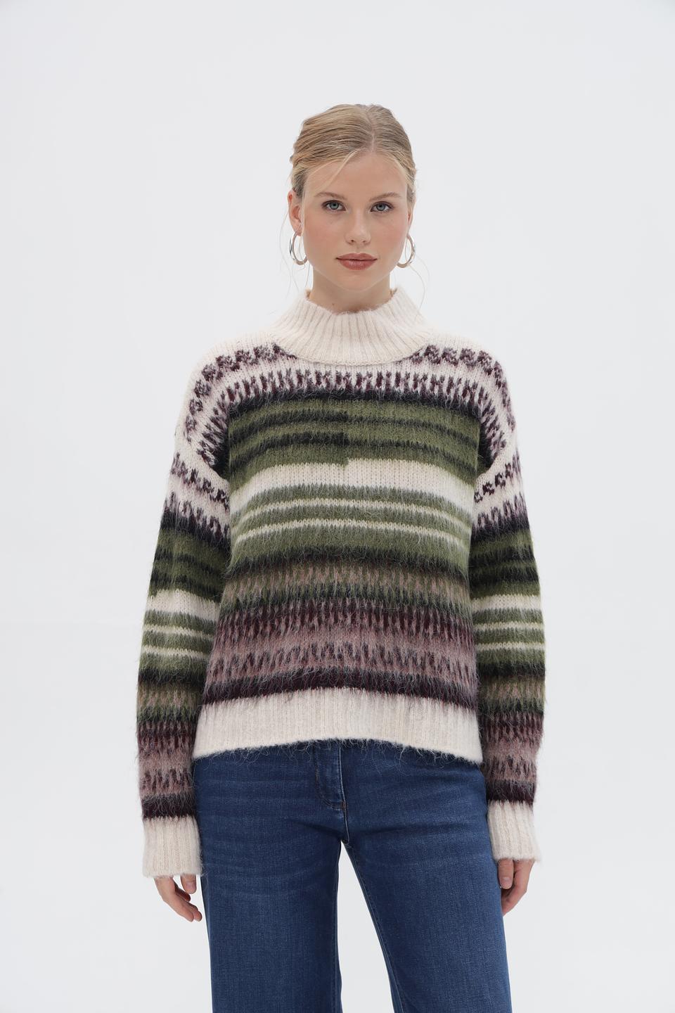 Пуловер More and More в полоску