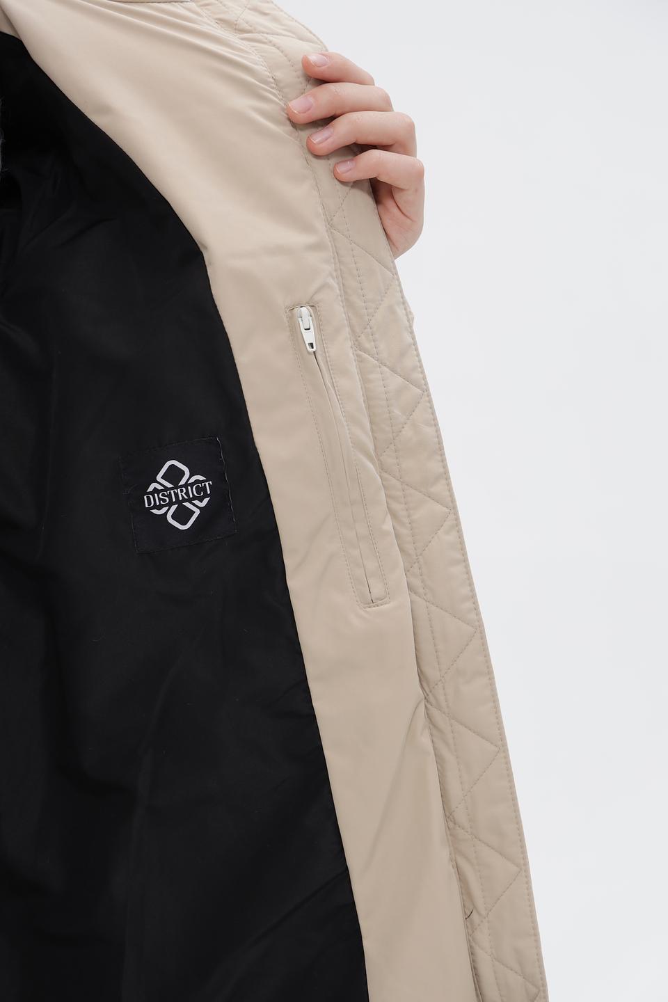 Куртка District стеганая бежевая