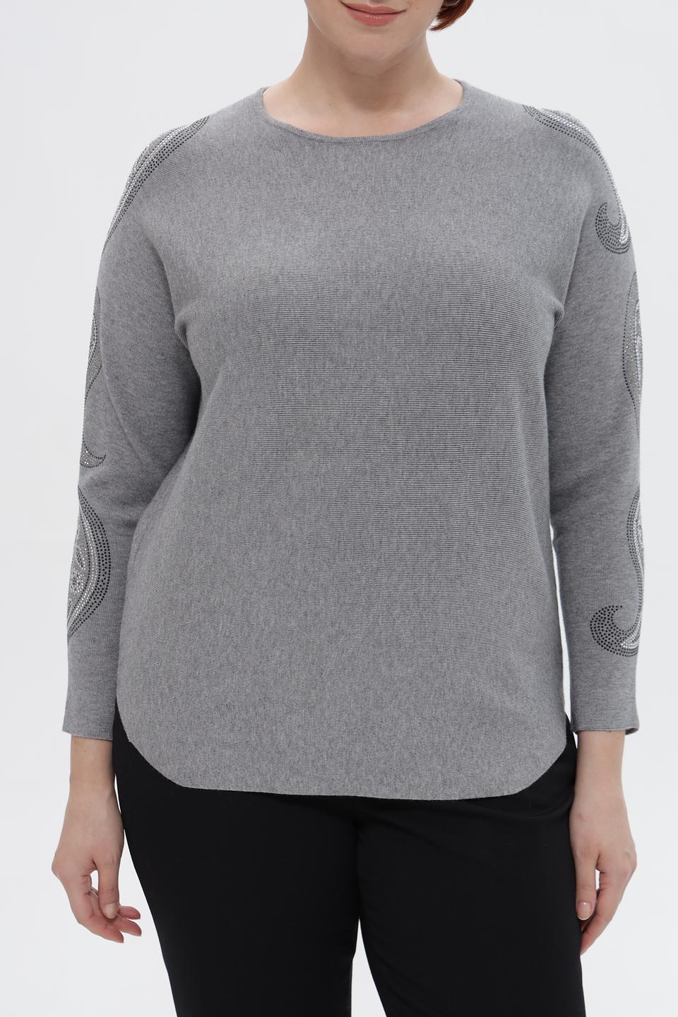 Пуловер Passioni с узором серый