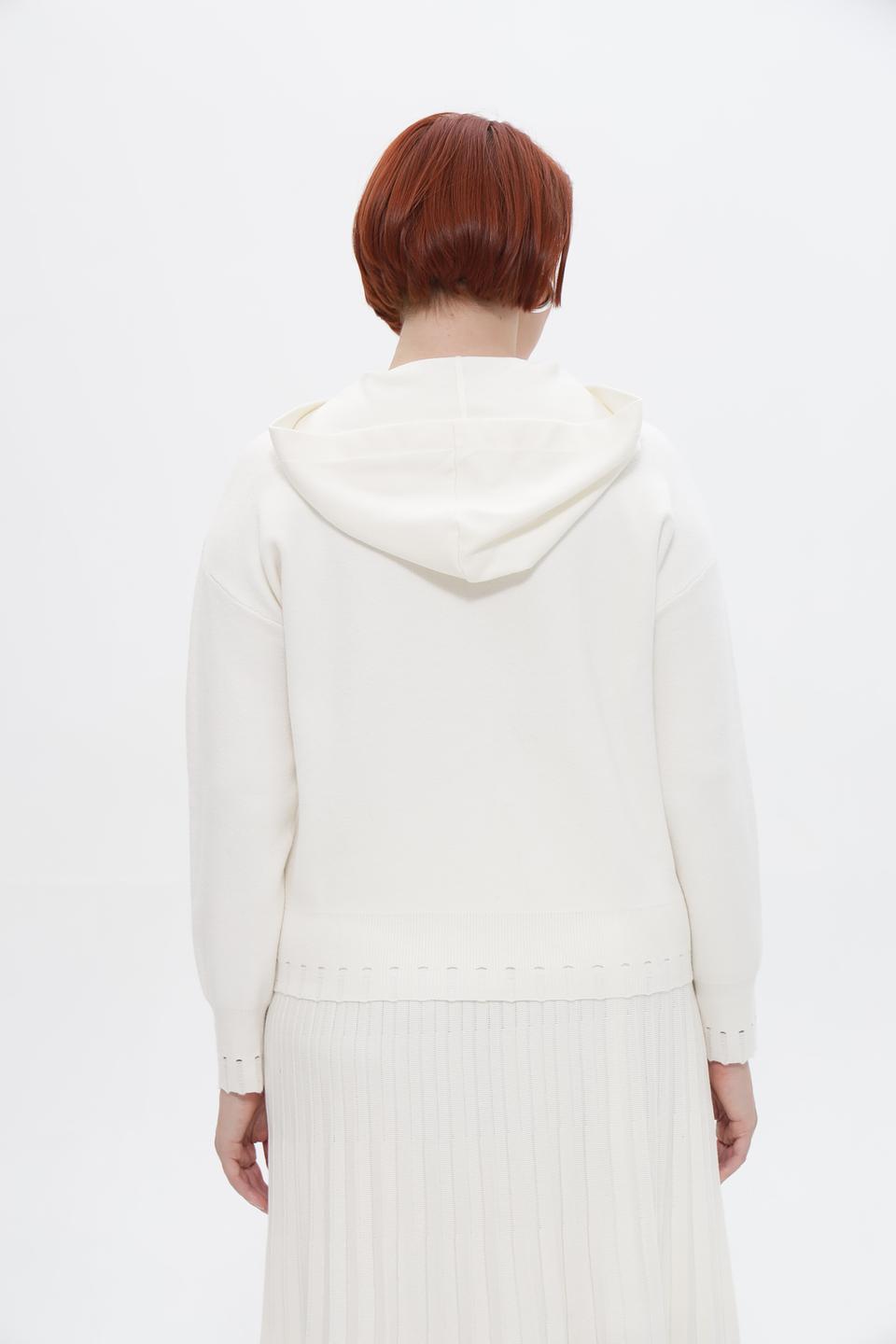 Джемпер Passioni с капюшоном молочный