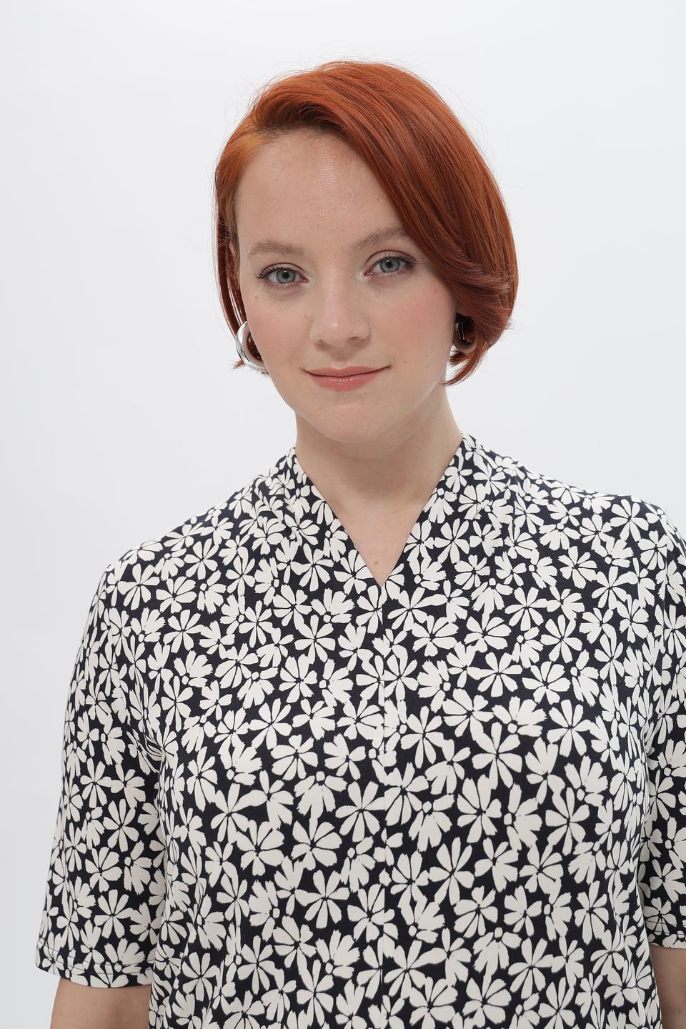 Блуза Frank Walder с цветочным принтом