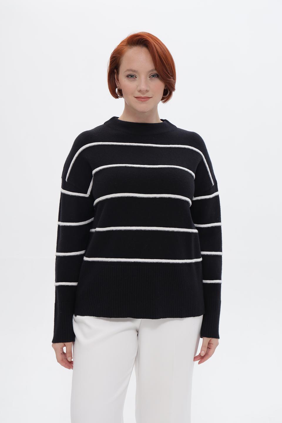 Пуловер Lebek в полоску