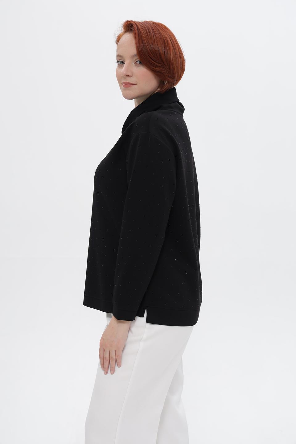 Пуловер Lebek с пайетками черный