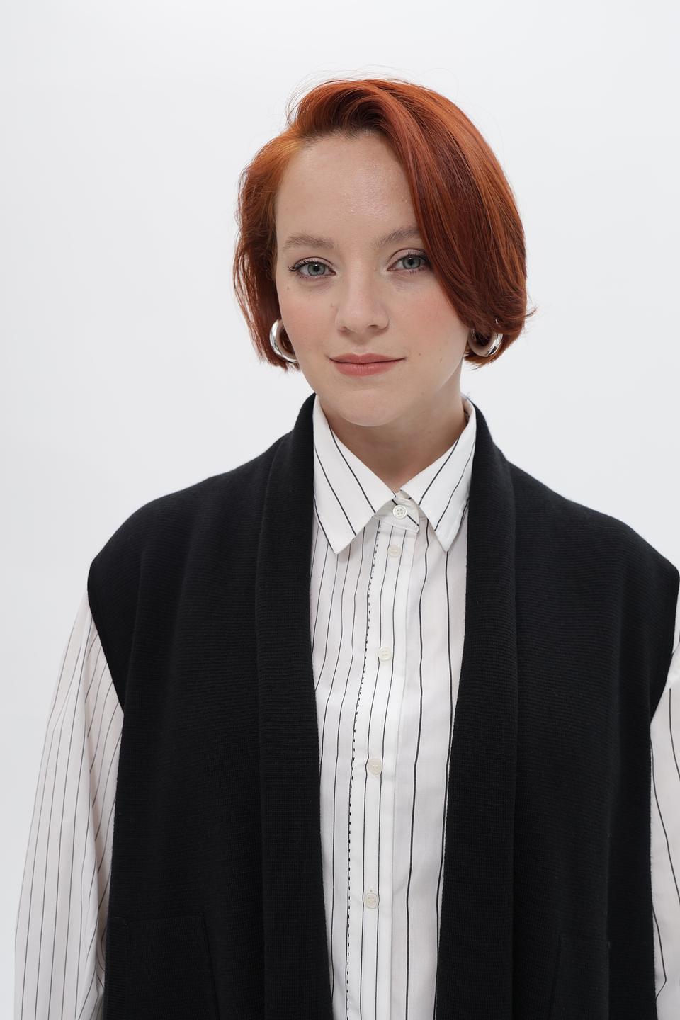 Жилет Frapp черный удлиненный