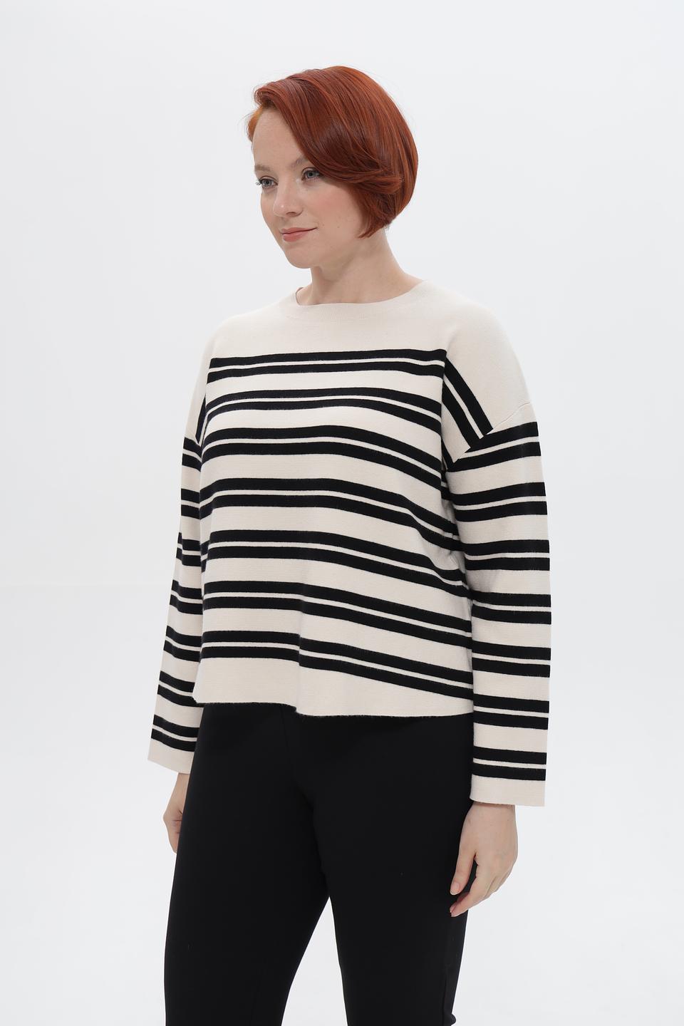 Пуловер Lecomte в полоску