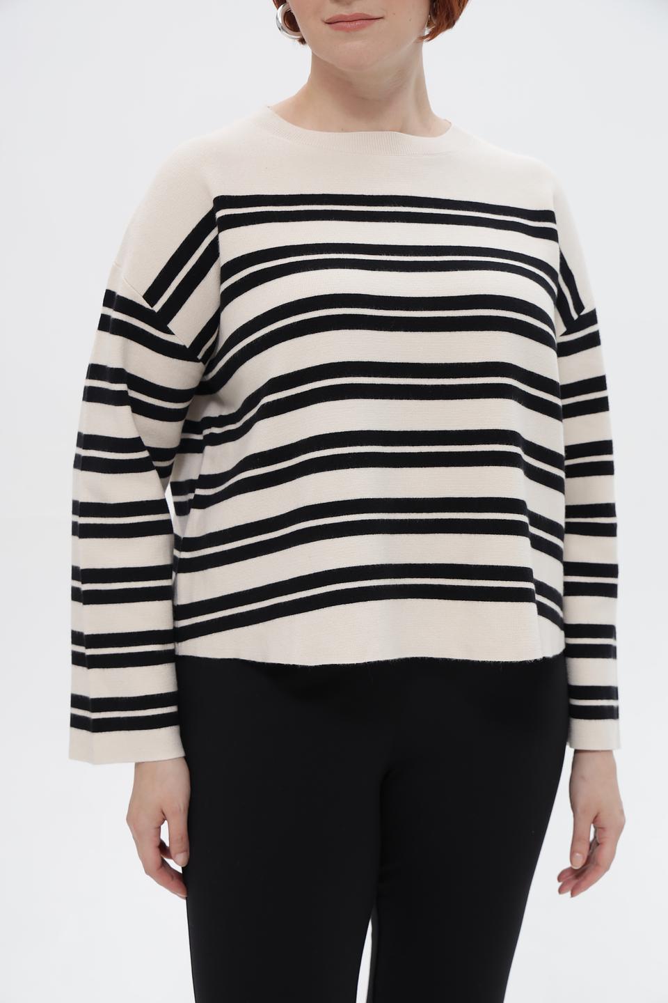 Пуловер Lecomte в полоску