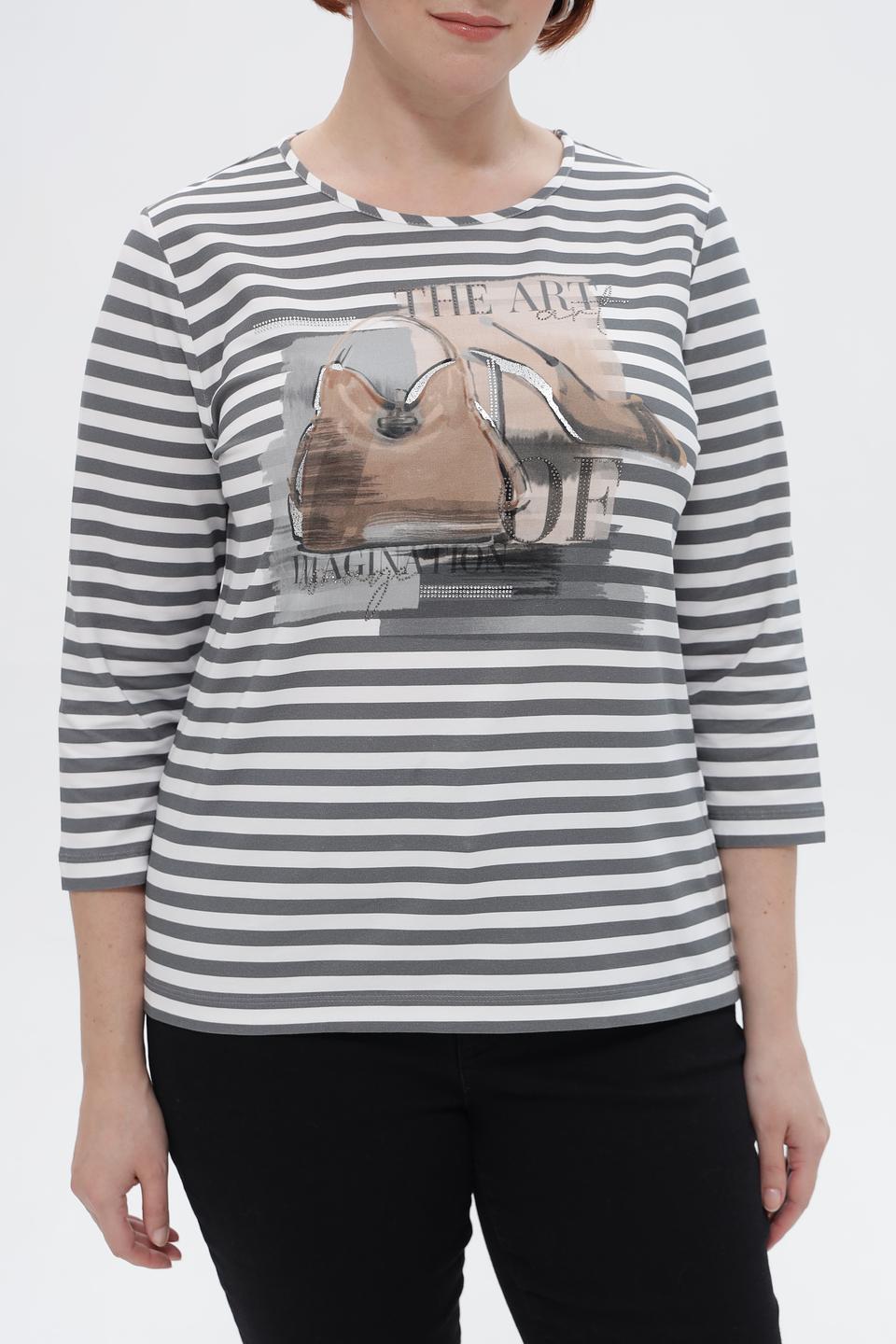 Футболка Rabe collection в полоску с принтом
