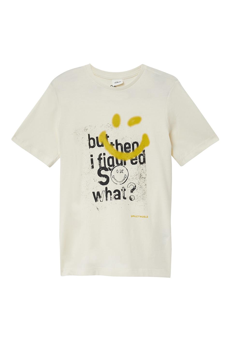 Футболка s.Oliver с принтом св.серый