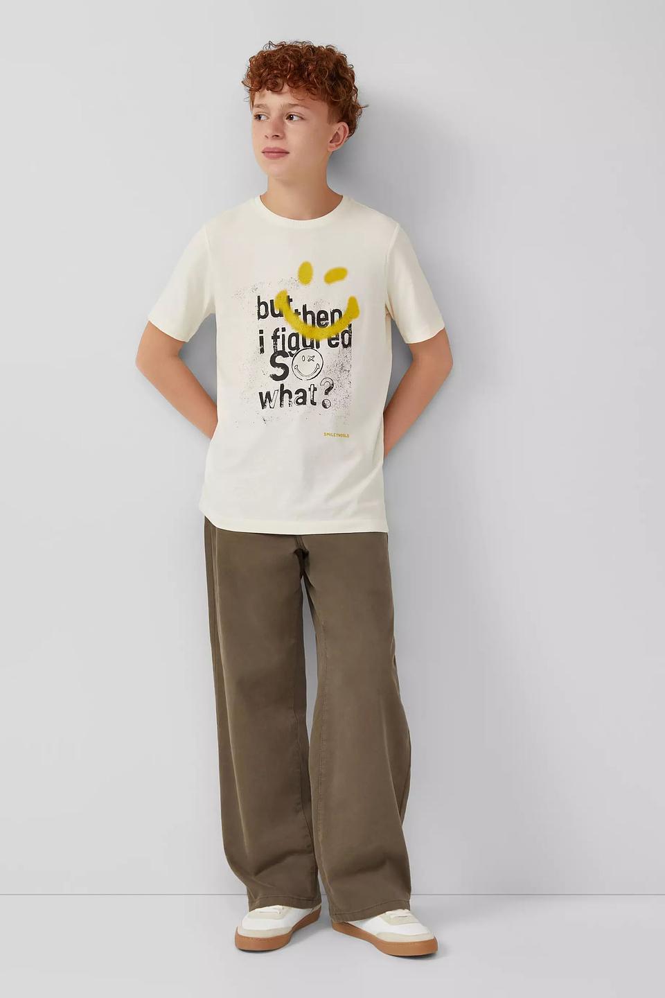 Футболка s.Oliver с принтом св.серый