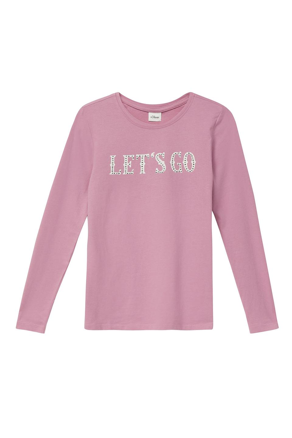 Футболка s.Oliver с надписью розовый