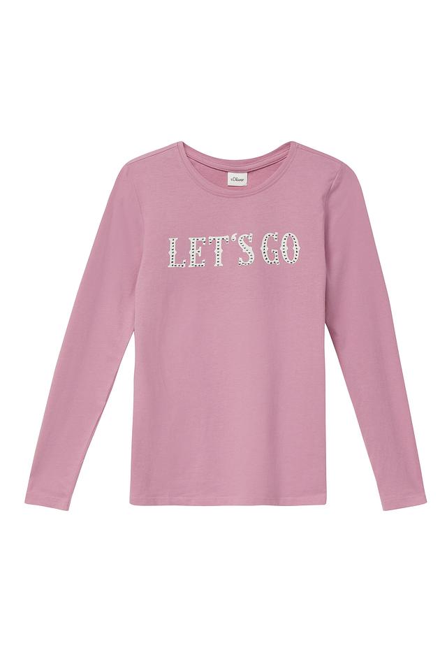 Футболка s.Oliver с надписью розовый