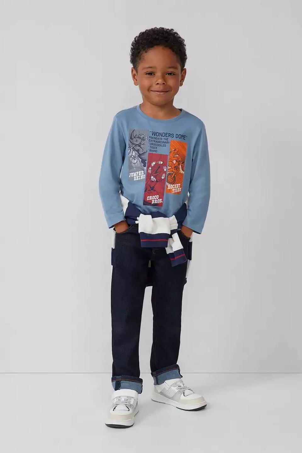 Футболка s.Oliver с принтом голубая