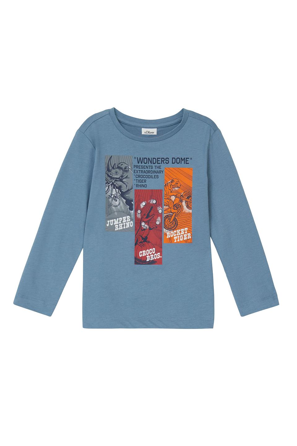 Футболка s.Oliver с принтом голубая