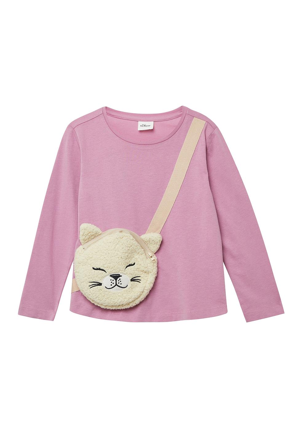 Футболка s.Oliver дев. розовая с длинным рукавом