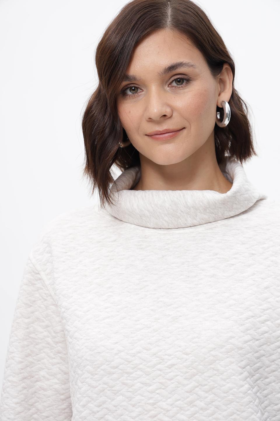 Пуловер More and More стеганый молочный