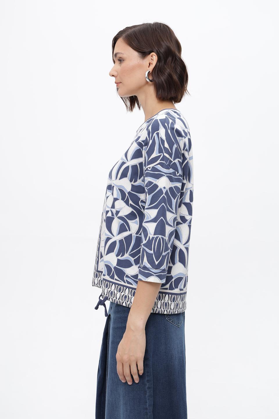 Блуза Olsen с принтом синий