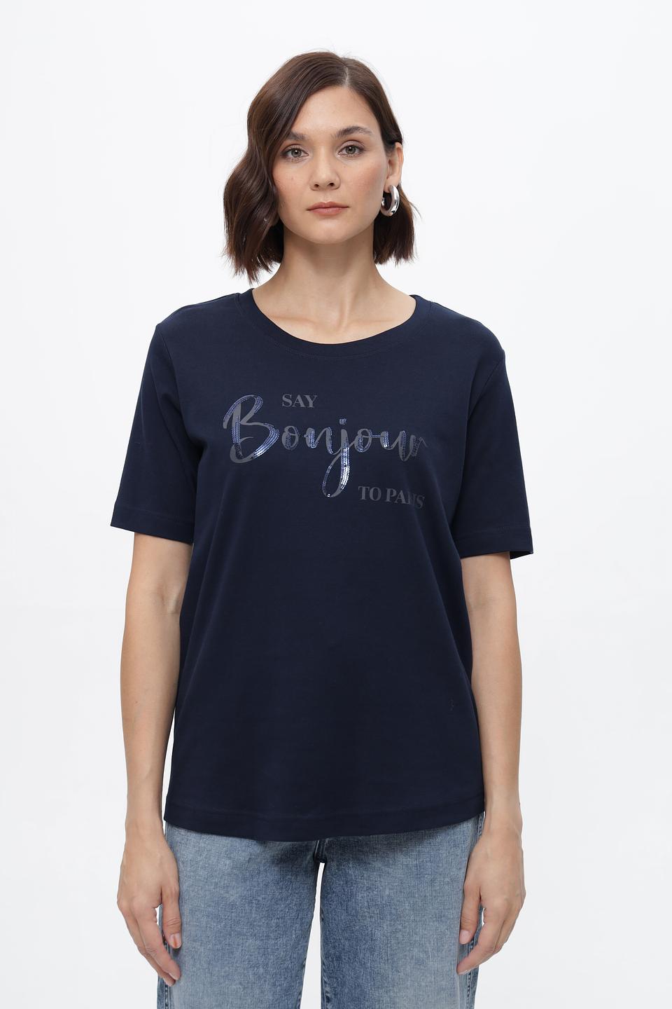 Футболка Steilmann с принтом Bonjour