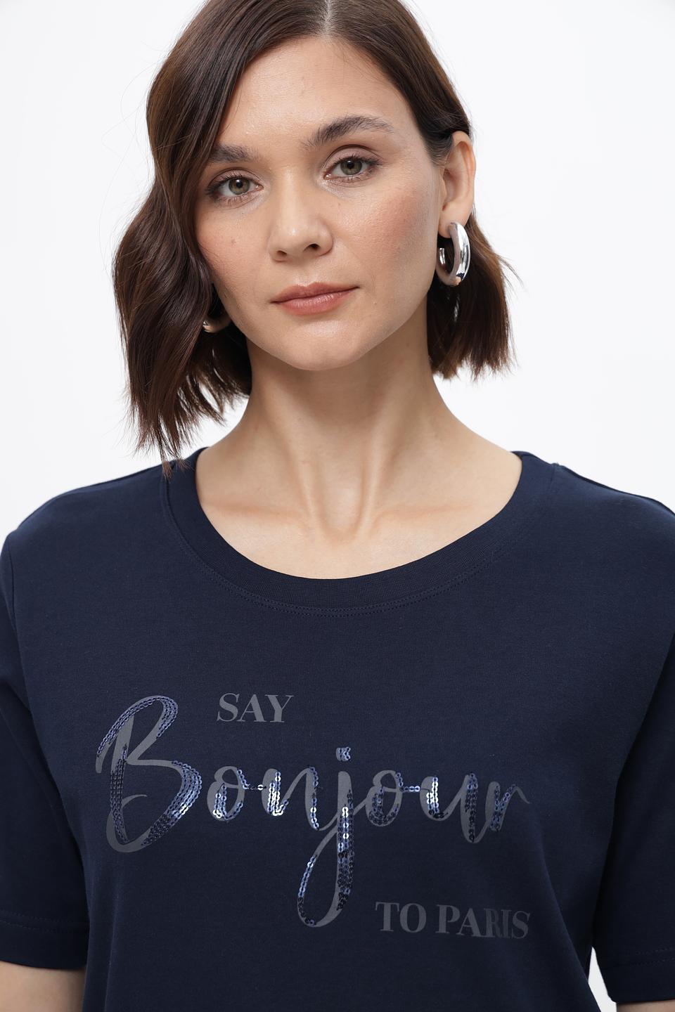 Футболка Steilmann с принтом Bonjour