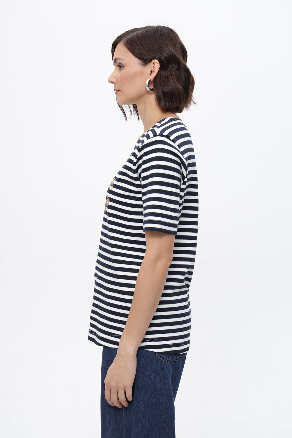 Футболка Steilmann в полоску с надписью