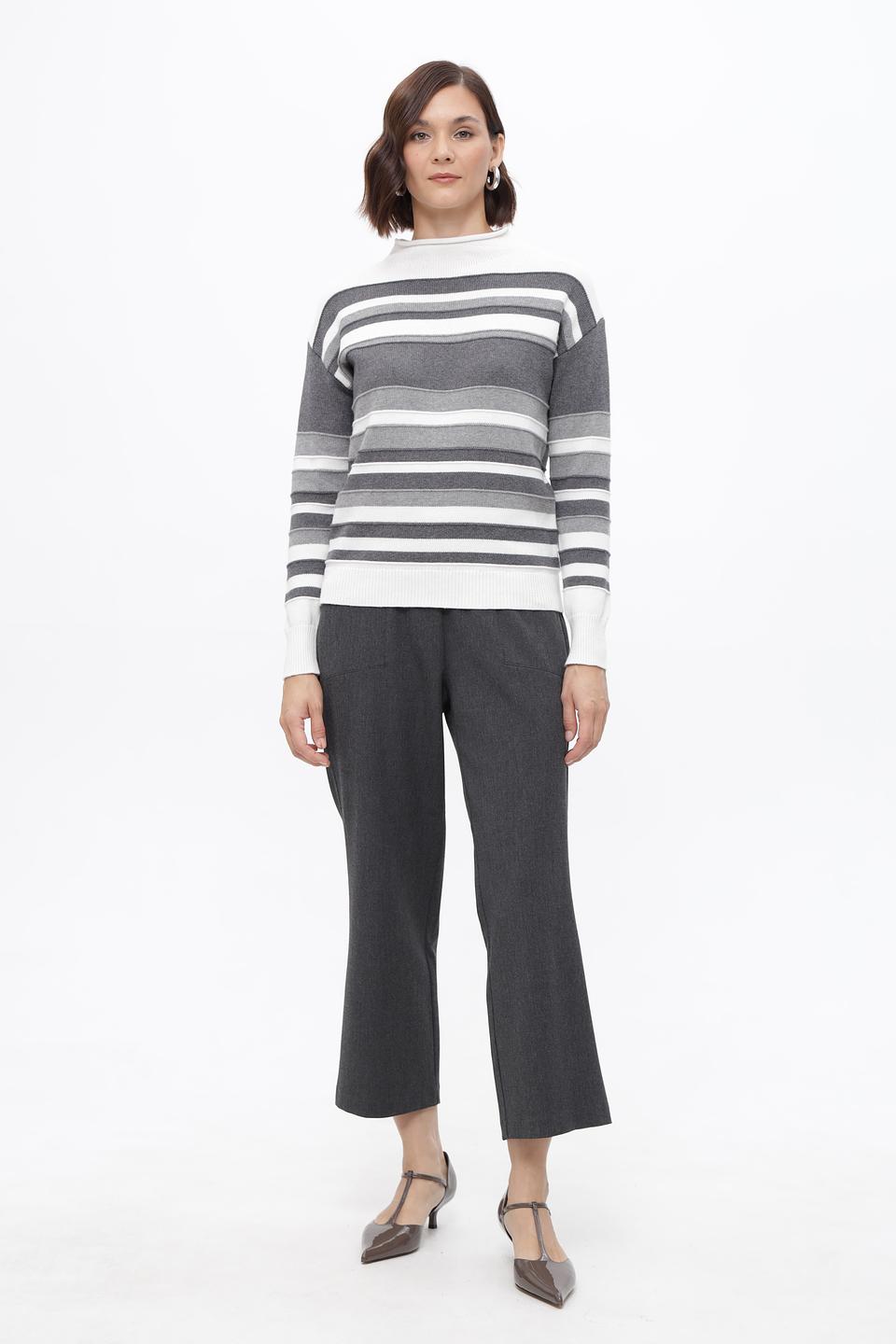 Пуловер Lebek в полоску