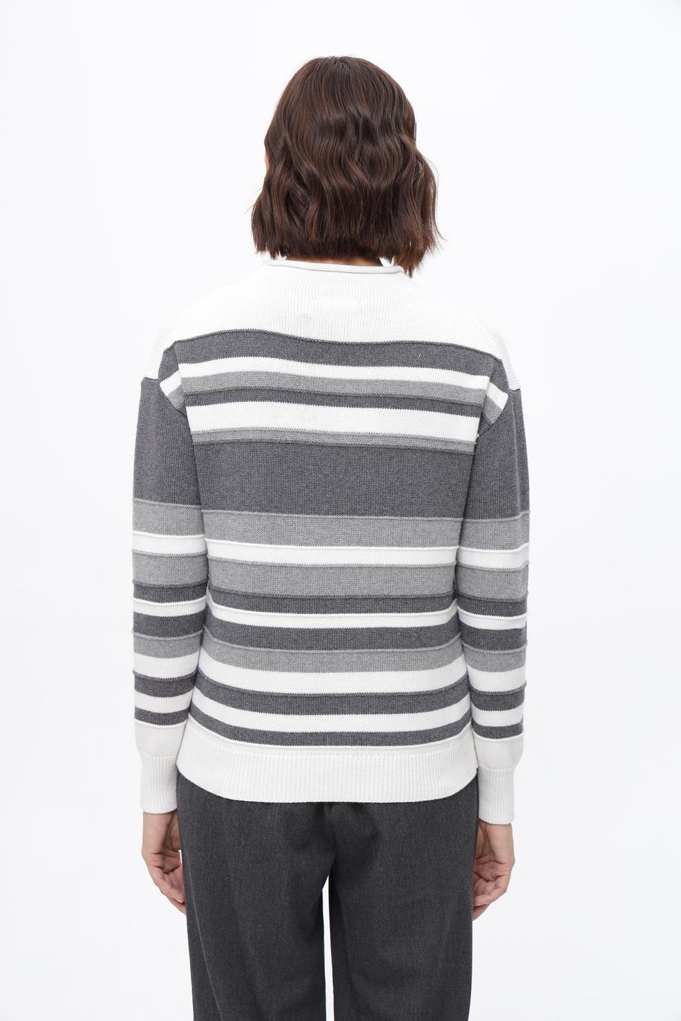 Пуловер Lebek в полоску