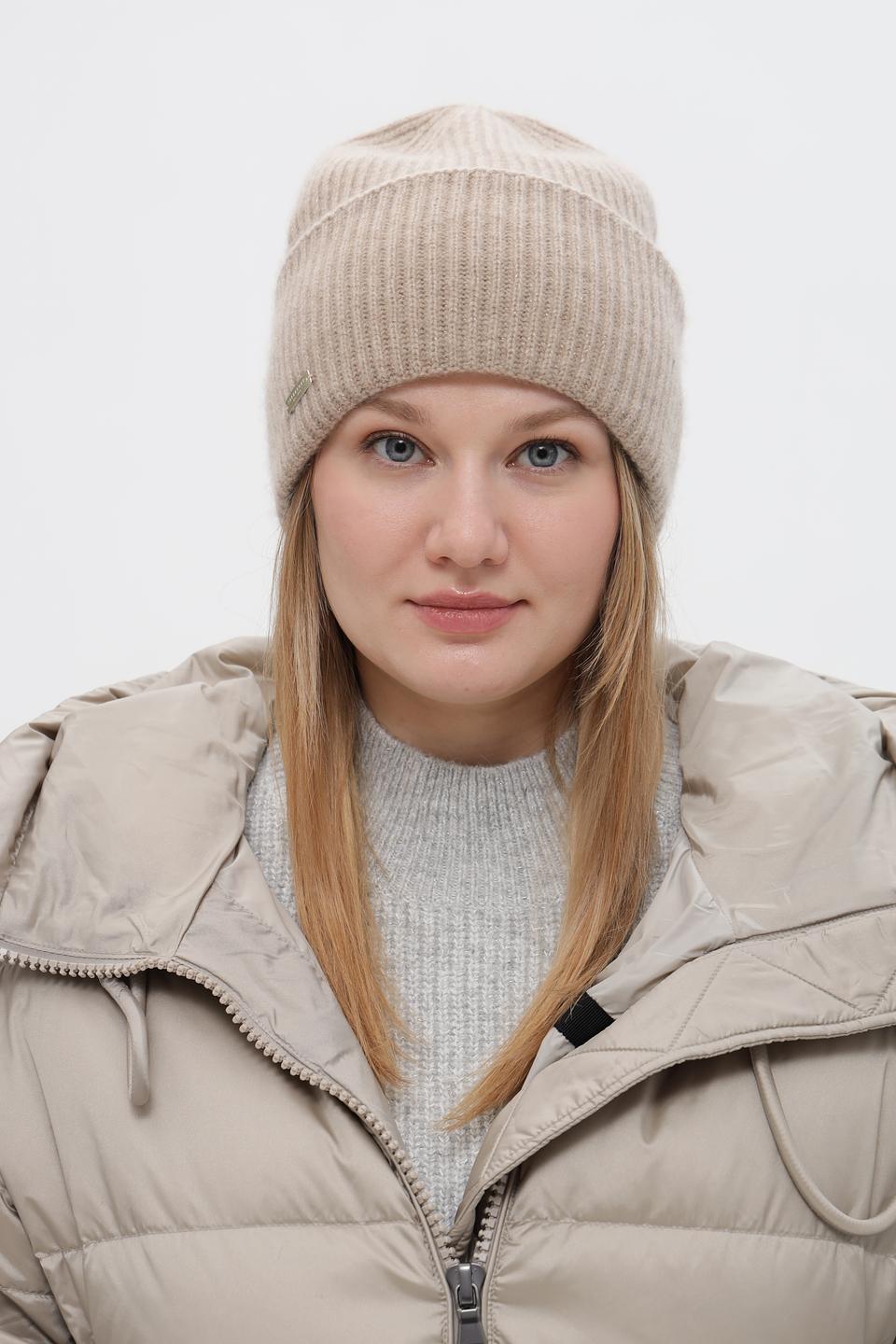 Шапка Seeberger кашемир бежевая