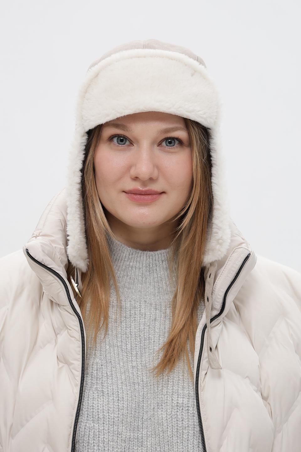 Шапка Seeberger с меховой отделкой