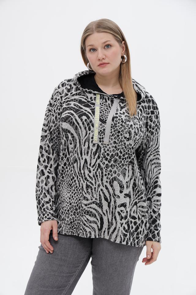 Пуловер с капюшоном Doris Streich с принтом