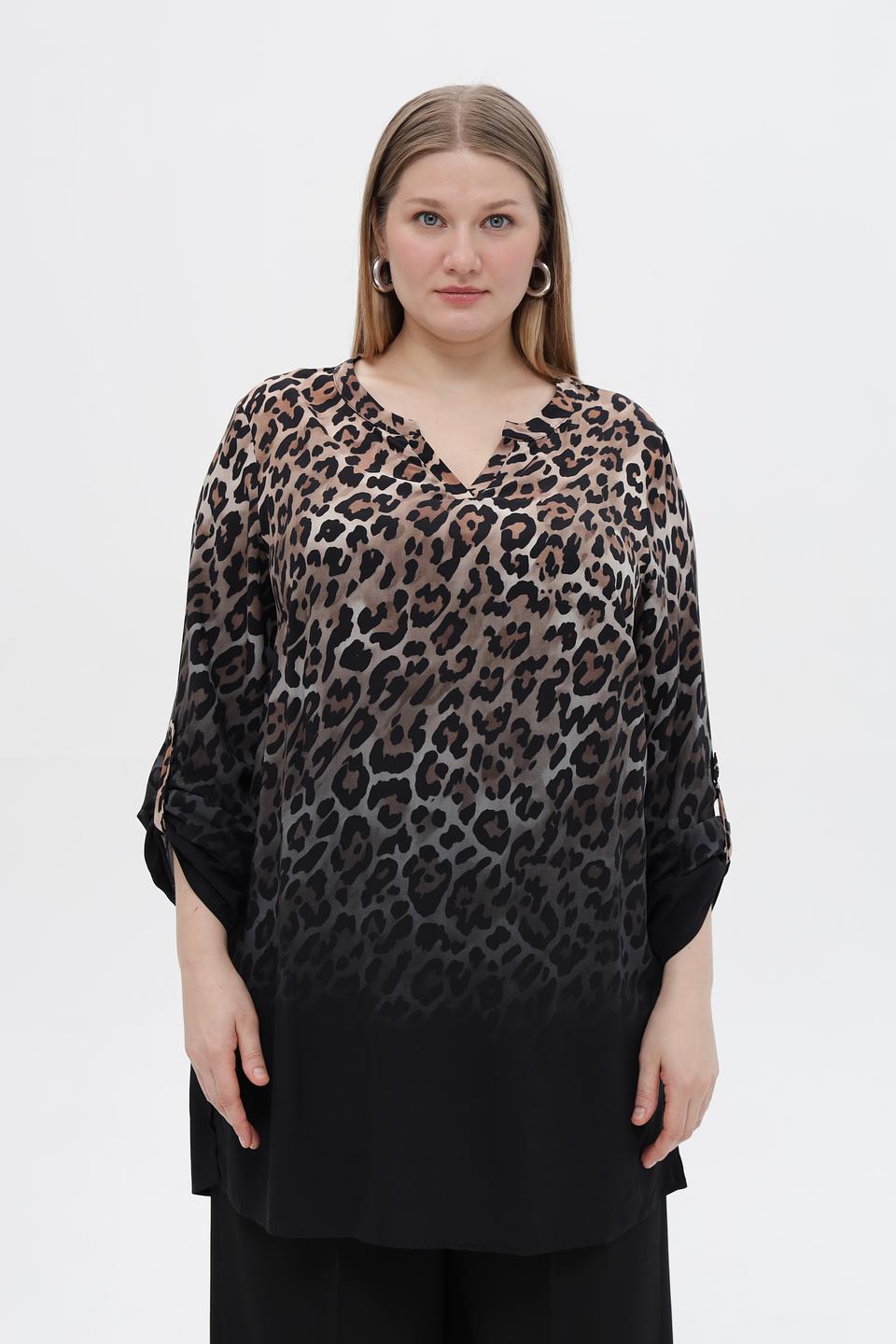 Блузка Doris Streich с принтом леопард