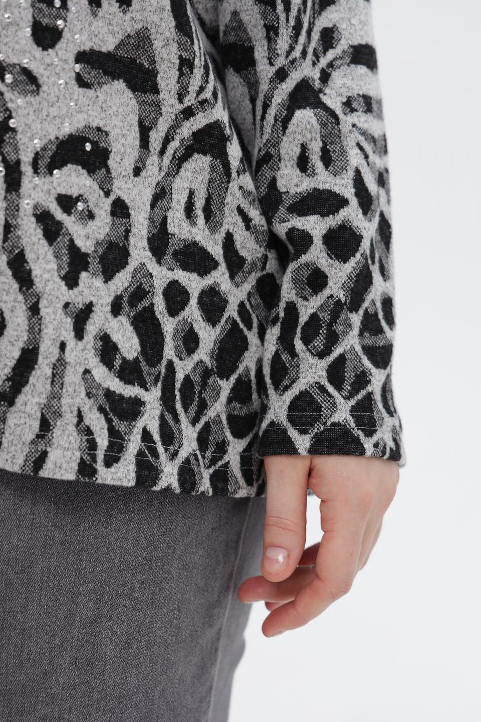 Пуловер с капюшоном Doris Streich с принтом