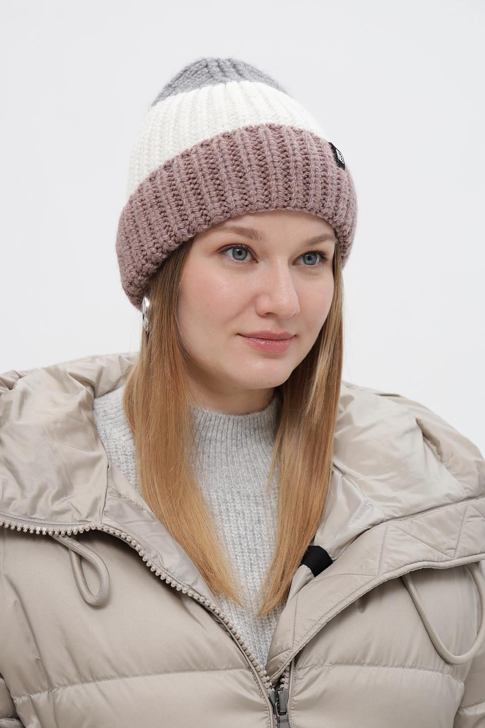 Шапка Marhatter вязаная трёхцветная