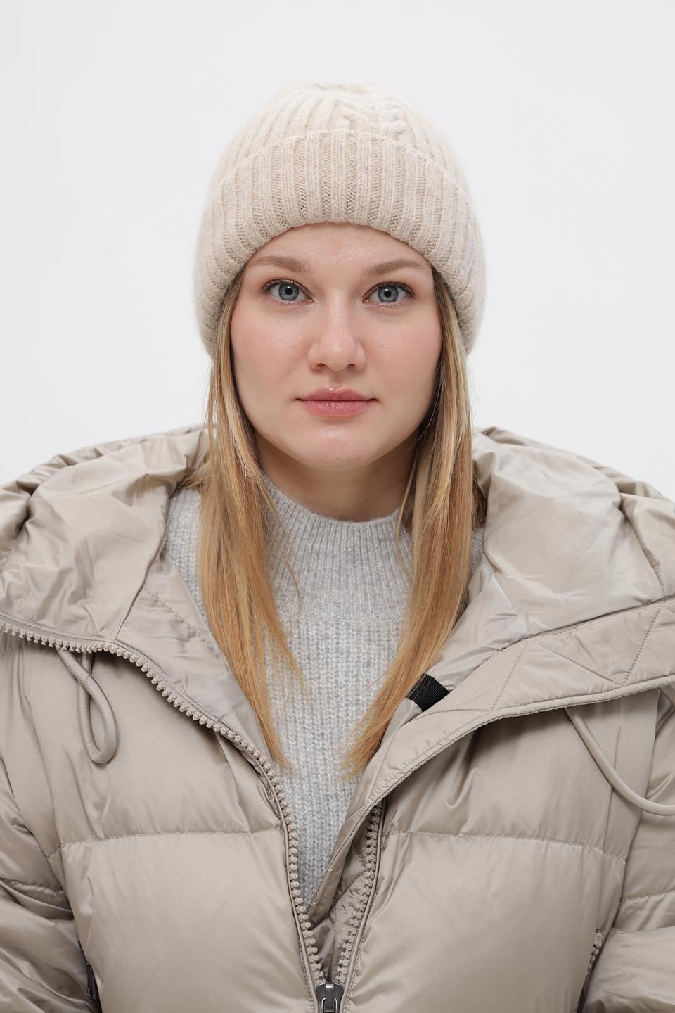 Шапка Marhatter вязаная бежевая